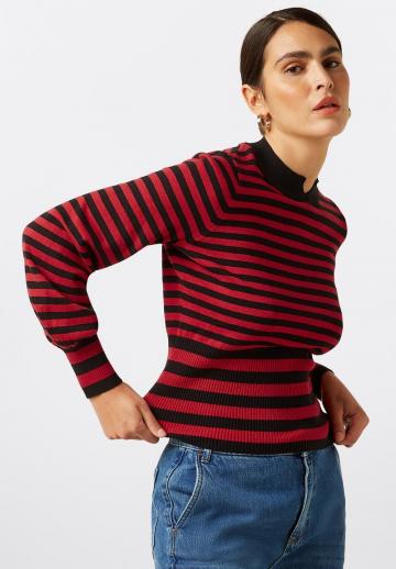 Пуловер в полоску