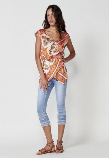 Атласная блузка