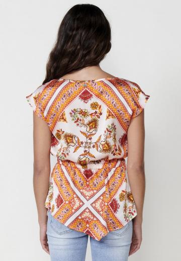 Атласная блузка