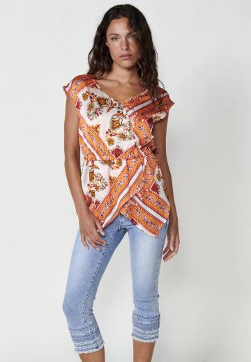 Атласная блузка