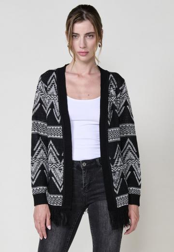 Жаккардовая вязаная кофта
