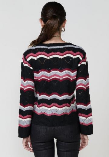 Пуловер в полоску