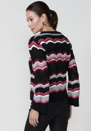 Пуловер в полоску