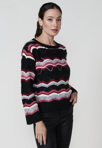 Пуловер в полоску