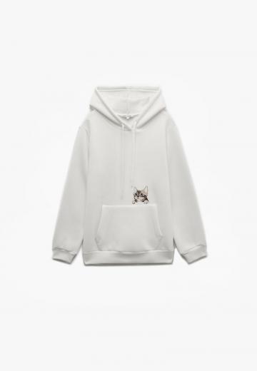 Пуловер с капюшоном