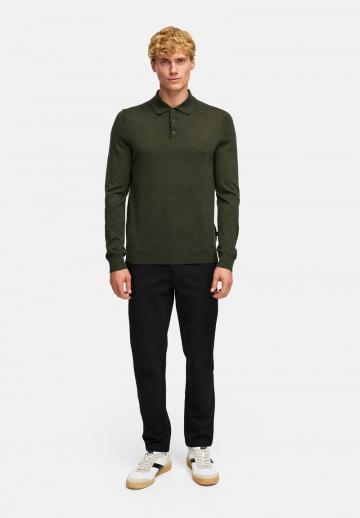 Поло с длинным рукавом