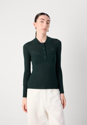 Пуловер с воротником поло