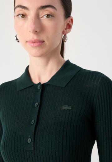 Пуловер с воротником поло