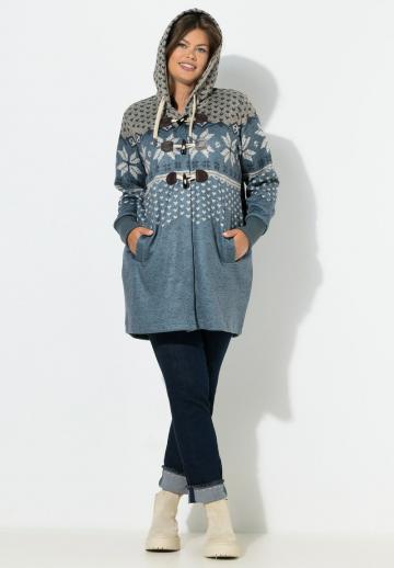 Жаккардовая вязаная кофта