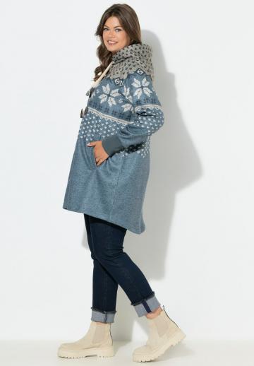 Жаккардовая вязаная кофта