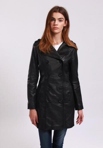 Кожаное пальто
