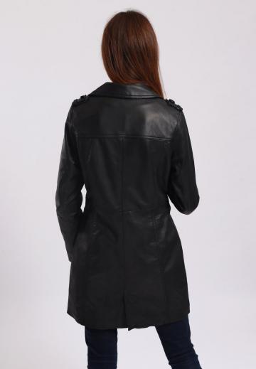 Кожаное пальто