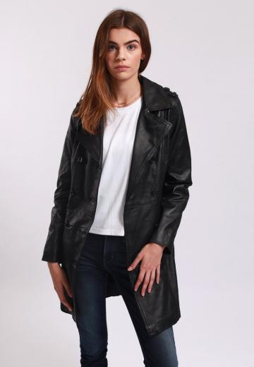 Кожаное пальто