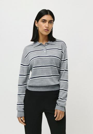 Пуловер в полоску