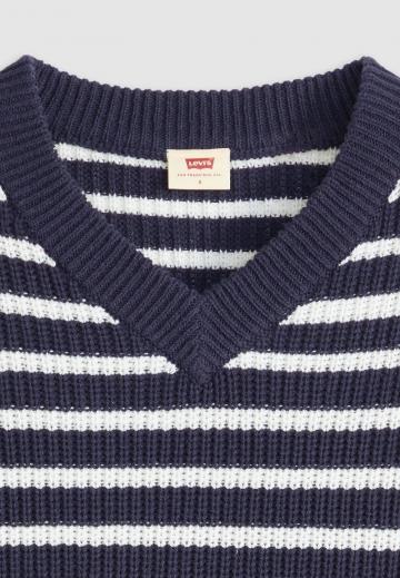 Пуловер с вырезом V