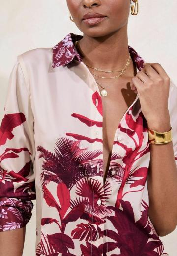 Атласная блузка