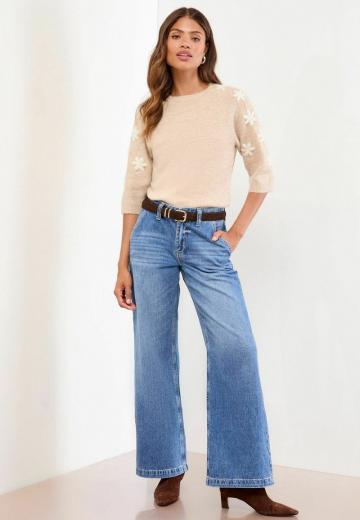 Пуловер с рукавом три четверти