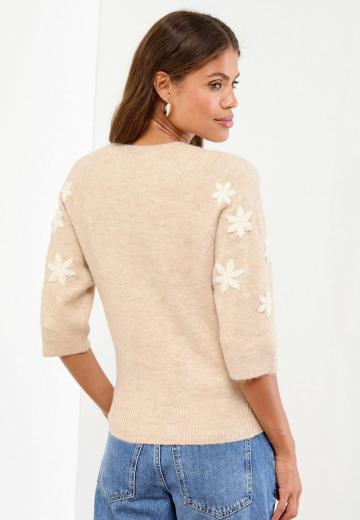 Пуловер с рукавом три четверти