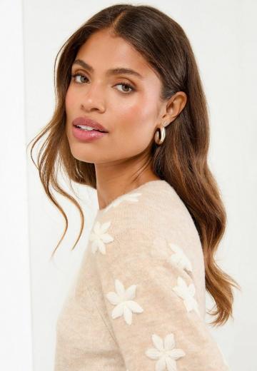 Пуловер с рукавом три четверти