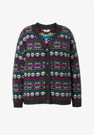 Жаккардовая вязаная кофта