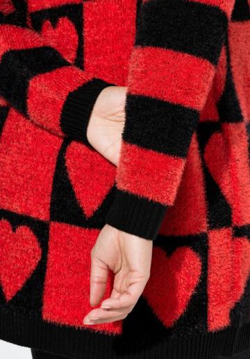 Жаккардовая вязаная кофта