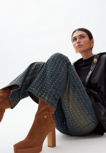 Полусапожки на высоком каблуке