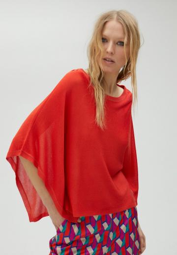 Пуловер с рукавом три четверти