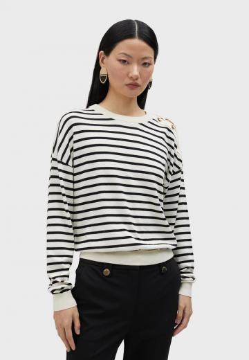 Пуловер в полоску