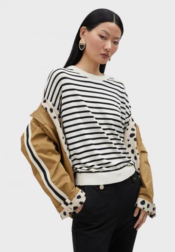 Пуловер в полоску