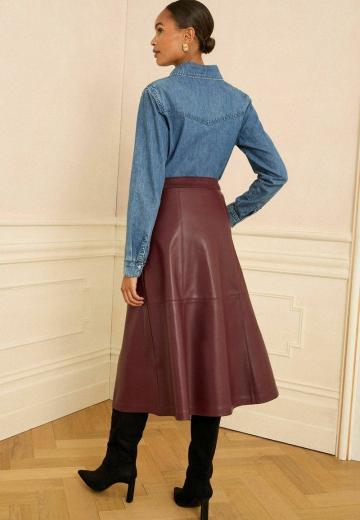 Кожаная юбка