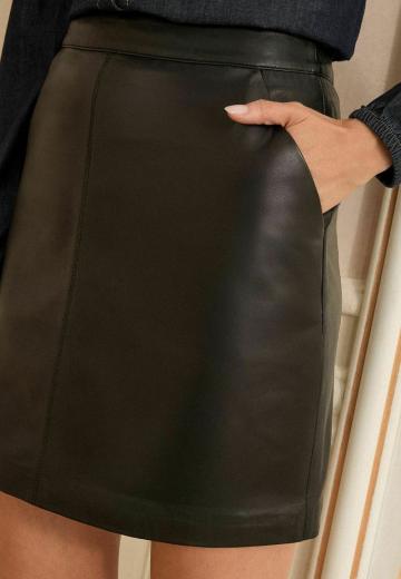 Кожаная юбка