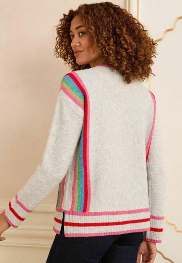 Пуловер в полоску