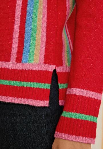 Пуловер в полоску