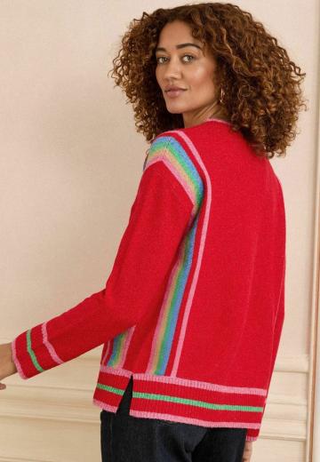 Пуловер в полоску