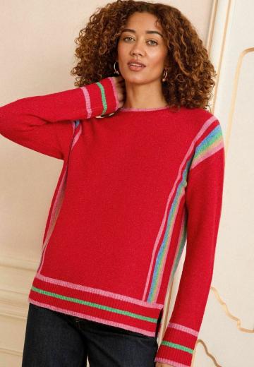 Пуловер в полоску