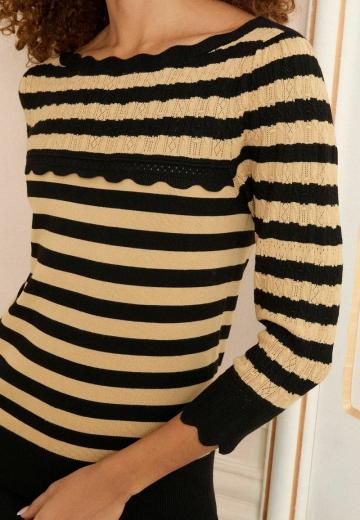 Пуловер с рукавом три четверти