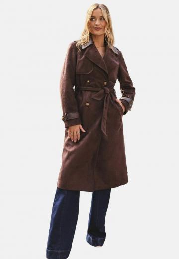 Пальто из искусственной кожи
