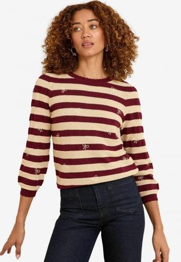 Пуловер с рукавом три четверти