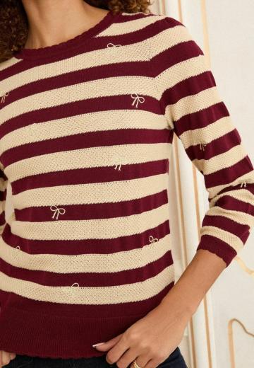 Пуловер с рукавом три четверти