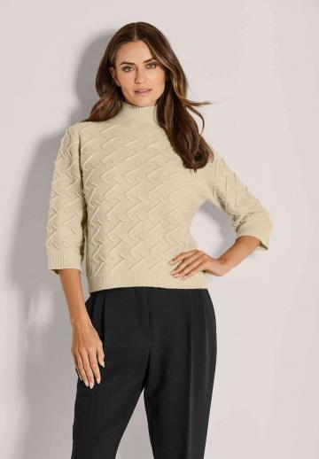 Пуловер с рукавом три четверти