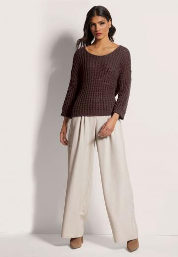 Пуловер с рукавом три четверти