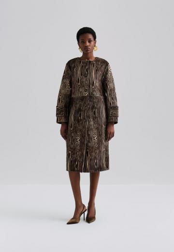 Пальто из искусственной кожи