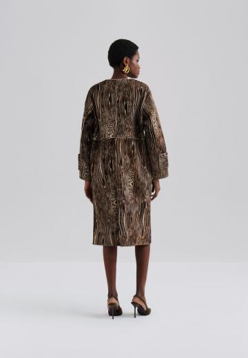 Пальто из искусственной кожи