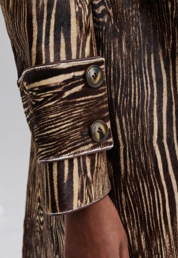 Пальто из искусственной кожи