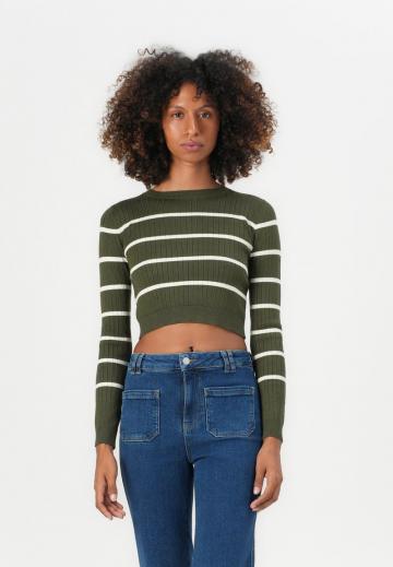 Пуловер в полоску