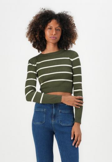 Пуловер в полоску