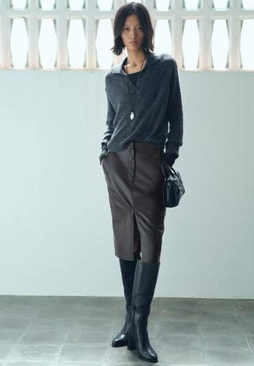 Кожаная юбка