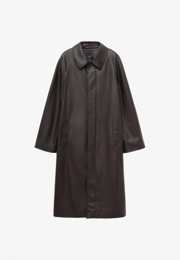Пальто из искусственной кожи