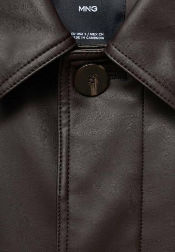 Пальто из искусственной кожи