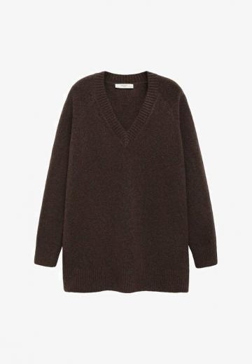 Пуловер с вырезом V